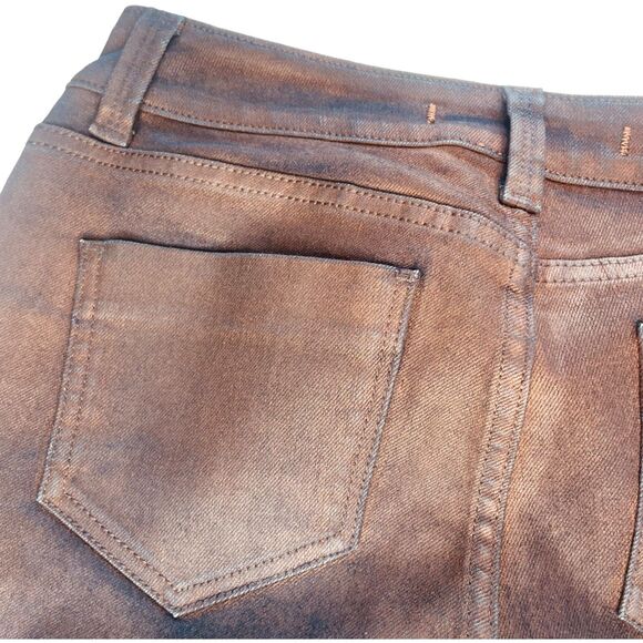 Max Studio | Brown & Navy Iridescent Straight Leg Denim Jeans Size 8 | EUC - Picture 14 of 14